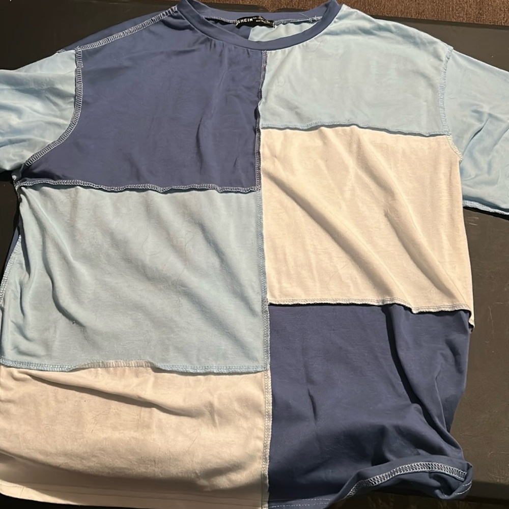 Shein large oversized patchwork shirt